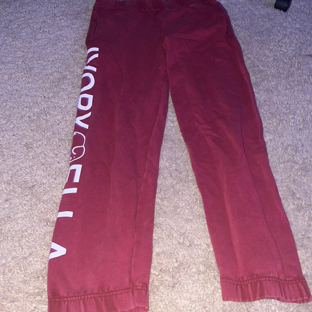 Ivory Ella sweatpants. Color: red. Condition: lightly worn.